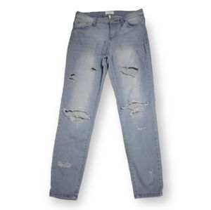 Ripped Midrise Skinny Jeans sz 28